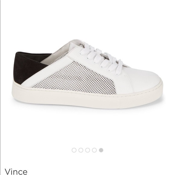 vince black and white sneakers